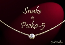 Snake - Pecka 5 - řetízek zlacený AKCE sleva 40%